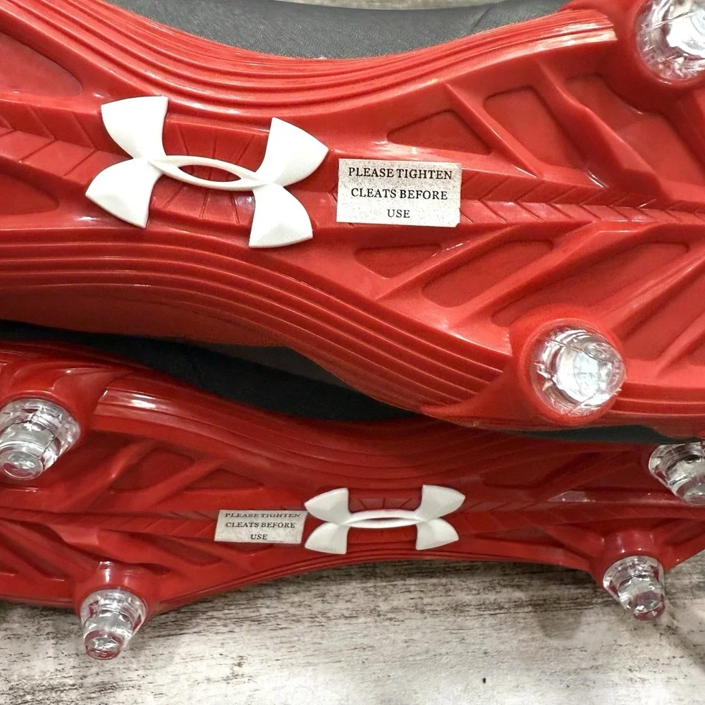 Under Armour‎ Nitro Mid SMS Sample Red Football Cleats 1269717-061 Sz 13 New